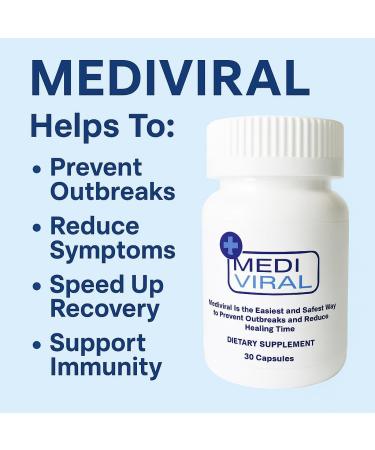 Mediviral Extra Strength Cold Sore & Fever Blister Relief Supplement 30-Day Supply - Buy Online on GoSupps.com