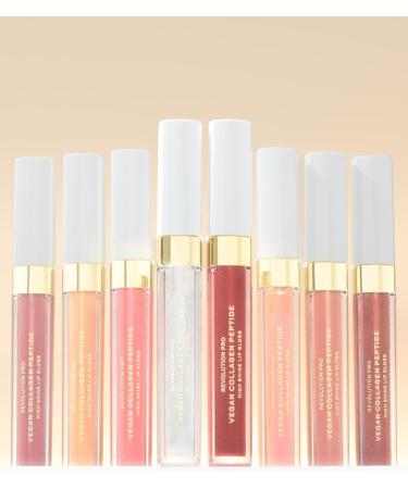 Revolution Beauty Group Revolution Pro Vegan Collagen Peptide High Shine Lip Gloss Nourishes Volumizes & Hydrates Lips with Hyaluronic Acid & Vitamin E Cherie - Buy Online on GoSupps.com