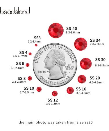 Buy Beadsland 1440 Pcs Flat Back Rhinestones SS10 - Light Red Nail Crystals for DIY Nails | Premium Quality Nail Art Supplies - Buy Online on GoSupps.com