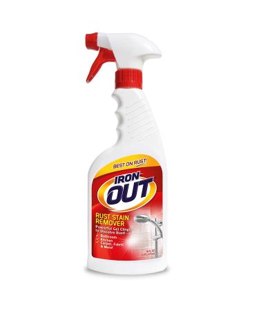 Iron OUT Spray Gel Rust Stain Remover, Remove and Prevent Rust Stains in Bathrooms, Kitchens, Appliances, Laundry, and Outdoors, 16 Ounce