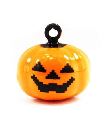 S-Lifeeling 5 Pack of Pet Bell Sets Halloween Pumpkin Bell 14 X 18 mm Jewelry Findings Pumpkin Jewelry Making Charms for Cat Dog Collar Or Interior Decoration
