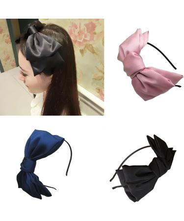 amangul Elegant Satins knot Headband Party Hairhoop Fashion Lady Headpiece Costume Accessories Female Formal Wear Headdress(Navy Blue) - Buy Online on GoSupps.com