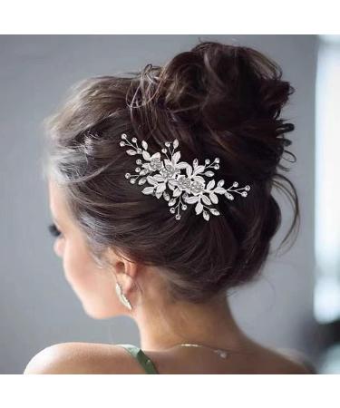 ISLHJDD Wedding Hair Clip Bridal Hair Comb Diamante Crystal Pearl Hair Comb Wedding Hair Accessory Decorative Wedding Hair Comb Hair Accessories for Brides Girls - Buy Online on GoSupps.com