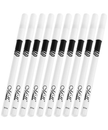 HAPINARY 20 Pcs Lying Silkworm Eyeliner Makeup Supply Eyeshadow Pen Makeup Eyeliner Pencils White Wooden Pole