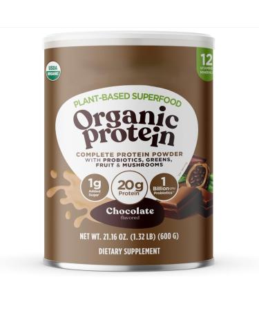 Organic Vegan Protein Powder - Creamy Cocoa Protein Vegetable with Choclate Flavored Lion's Mane 600g
