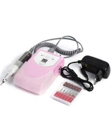 CYzpf Professional Nail Drill Machine Portable Electric Nail Drill for Acrylic Nails with Metal Drill Gel Nails Removing Shaping Buffing for Home Salon Use Red One Size