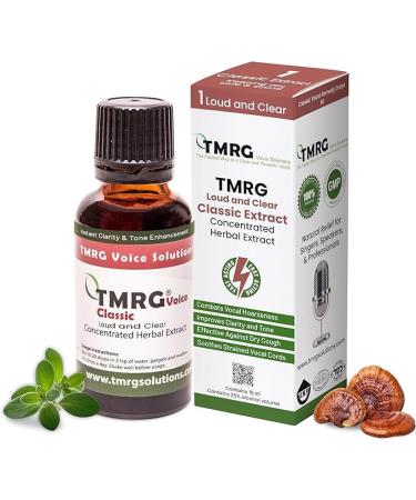 TMRG Classic Professional Vocal Cord Remedy 100% Natural Herbal Supplement Drops for Sore Throat hoarse Voice Hoarseness Vocal Damage Repair Vocal Problems craked Voice (15ml)