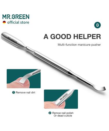 MR.GREEN Cuticle Nippers & Pusher Set - Stainless Steel Nail Manicure Tool for Dead Skin Removal - Buy Online on GoSupps.com