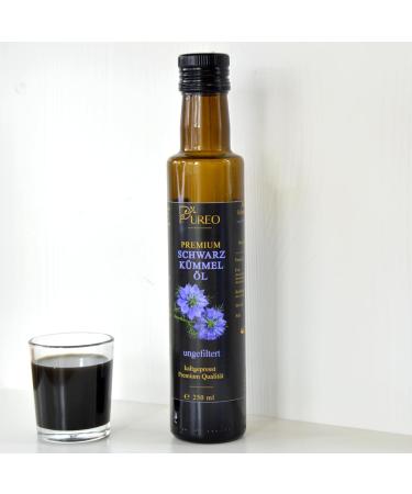 Pureo Black Cumin Oil 250ml | 100% Natural Cold-Pressed | Premium Egyptian Quality | Vegan & Unfiltered | Made in Allg u - Buy Online on GoSupps.com