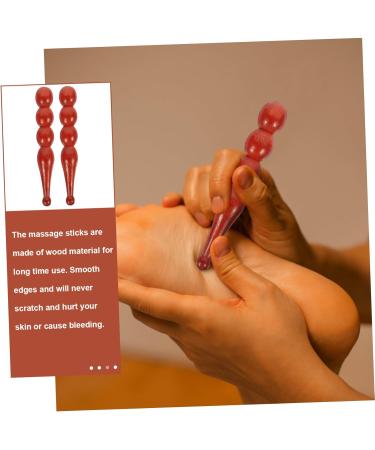 Buy Gatuida 6-STK Acupuncture Rod & Wooden Foot Massager - Premium Hand and Foot Massage Tool for Relaxation | Rosewood Percussion Device - Buy Online on GoSupps.com