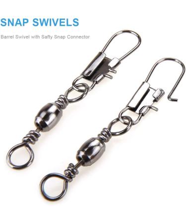 MOBOREST 200PCS Barrel Snap Swivel Fishing Accessories - Premium Gear with Ball Bearing Swivels and Quick Connect for Lures - Buy Online on GoSupps.com
