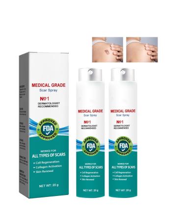 ScarRemove Advanced Scar Spray for All Types of Scars for Surgical Scars and Stretch Marks-20g (2PCS)