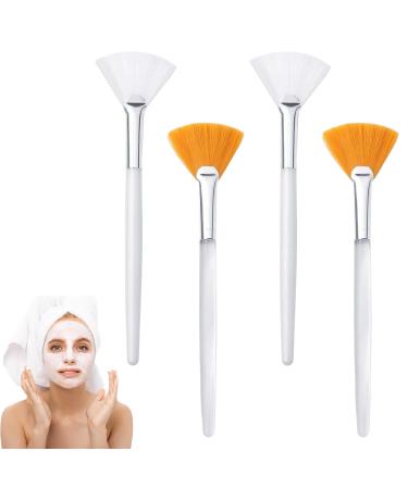 4pcs Face Mask Brush Face Mask Applicator Face Mask Brushes Fan Brushes Soft Facial Brushes Soft Facial Fan Brush Acid Applicator Brush Face Mask Applicator Brush For Peel Sleeping Mask