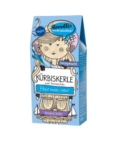 Ravellis pumpkin seeds in dark chocolate with fleur de sel (80 g) - Organic dark chocolate with fleur de sel 80 g (1 pack)