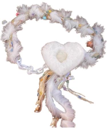 Oralgo Heart-Shaped Collarbone Chain Necklace | Colorful Fluffy Choker Accessory for Girls - Buy Online on GoSupps.com