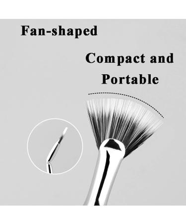 Folding Angle Scalloped Lash Brush 2024 New Mascara Fan Brush Eyelash Eyebrow Brush Angled Fan Shaped Eyelash Brush Lash Wand Brush Makeup Tool for Upper Lower Eye Lash (ONE SIZE B) ONE SIZE B - Buy Online on GoSupps.com