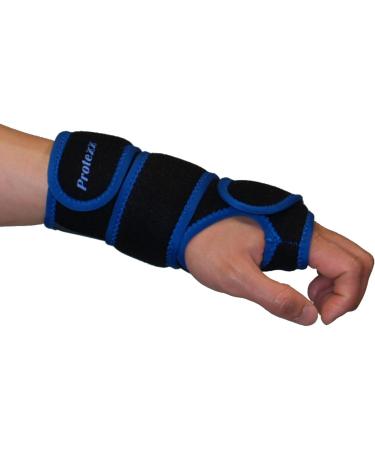 Protexx Left Wrist Palm Thumb Hand Support Brace - Sport Protective with 2 Aluminum Alloy Stays - Black - International Shipping Available - Buy Online on GoSupps.com