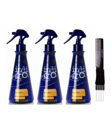 yper Affinage Indigo Salt Spray Volumising Texturizer (8.5 oz) with Teasing Comb Pack 3