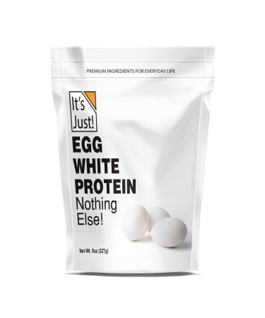 It's Just - Egg White Protein Powder, Dried Egg Whites Protein, Meringue Ingredient, Non-GMO, USA Farms, Unflavored (8oz) 8 Ounce (Pack of 1)