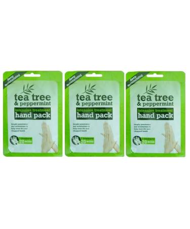 Tea Tree Tea Tree 3 Pack Peppermint Moisturising Bags for Repairing Dry and Chopped Hands