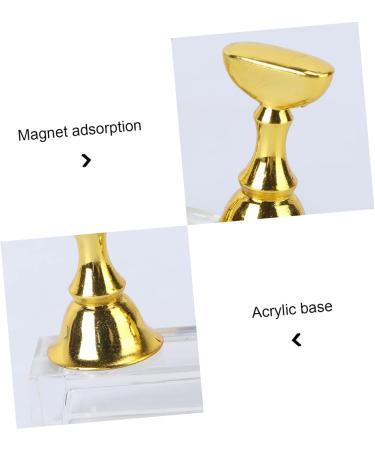 2 Sets Magnetic Nail Display Nail Display Stand False Practice Nail Stand Arcylic Fingernail Diy Display Stand Nail Tips Practice Holders Nail Tip Display Base Easel Manicure 2.5*1cm Golden - Buy Online on GoSupps.com