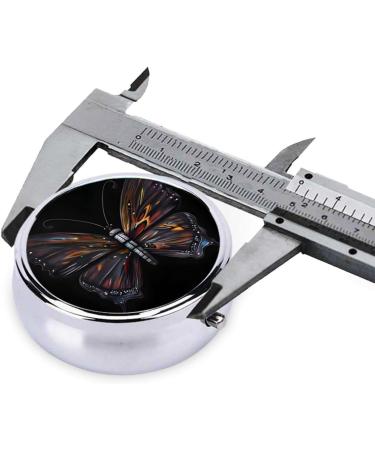 Mystery Butterfly Round Pill Box | 3 Compartment Portable Travel Organizer for Medications - Buy Online on GoSupps.com