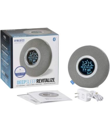 HoMedics Deep Sleep Revitalize Alarm Clock with 9 Programs - 4 White Noises, 10 Nature and Meditation Sounds - Volume Control and Auto-Off Timer - Buy Online on GoSupps.com