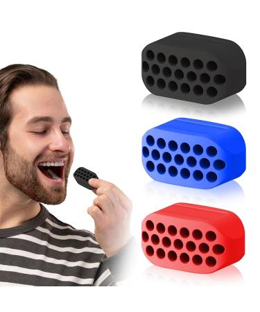 Jaw Exerciser Set for Men & Women (6 Pcs) 3 Resistance Levels Silicone Jawline Exerciser Tablets Effective Training for Beginners Intermediates & Advanced Users Shapes and Tones the Face (Mix 2)