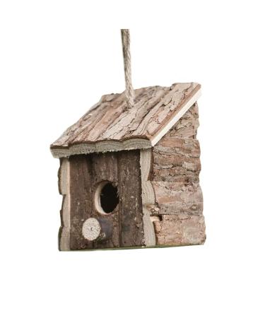 Garden Mile Natural Bird Box Houses Hotel - Traditional Wooden Bird Hut Hanging Wild Bird House Bird Nesting Boxes for Garden Log Cabin Outdoor Tree Balcony and Garden Decorations