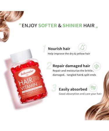 60 Pcs Hair Treatment Serum Oil Capsules - Rinse-Free Conditioning & Repair Formula with Vitamins Keratin Lemon Essence & Glycerin - Buy Online on GoSupps.com