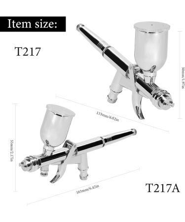 HOYYT Airbrush Kit T217A Airbrush Kit 0.5mm Air Brush Set with 15CC Paint Fluids Cups for Car Model DIY Painting Makeup Nail Art Cake Decorating Design - Buy Online on GoSupps.com