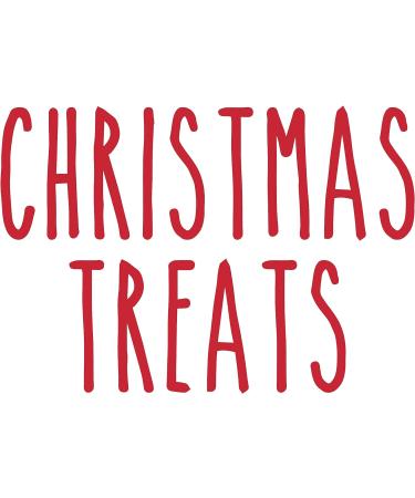 Christmas Treats' - Vinyl Sticker Decal Label Transfer for Jar Container. Party Sweets Chocolates Gift Bag Box (Small - 3cm Tall Capital Letter Height Gold) Small - 3cm tall Capital Letter Height Gold - Buy Online on GoSupps.com