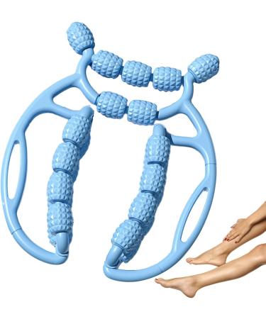 Buy Innovative Portable Massage Roller for Legs - 23 Wheels Ergonomic Muscle Relaxation Tool in Blue | Multi-Purpose Massage Accessories - Buy Online on GoSupps.com