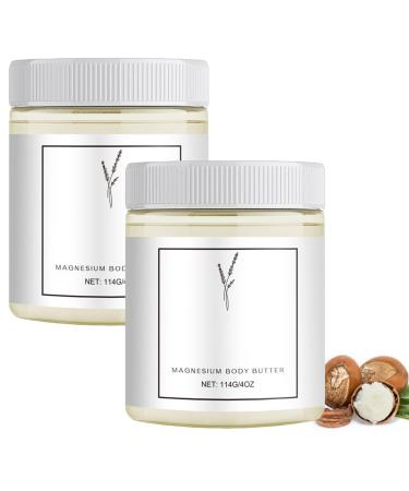Neuropathy Cream Magnesium Body Butter Magnesium Cream Deeply Moisturizes Skin Keep Soft Smooth Lotion Suitable for All Skin Types (2PC 1) 2PC 4 Ounce (Pack of 1)