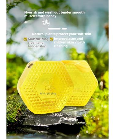 Handmade Honey Soap Bars - All-Natural Cleansing & Moisturizing for All Skin Types - 100G - Buy Online on GoSupps.com