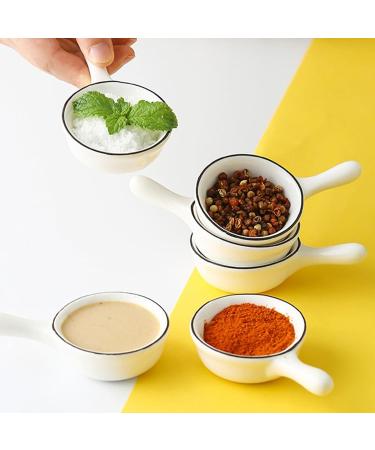 Fruit Bowl Snack Containers Ceramic Dipping Bowl with Handle Sushi Dipping Bowl Multifunctional Serving Plate for Soy Sauce Ketchup and Seasonings Breakfast Bowls (Color : A) (B) - Buy Online on GoSupps.com