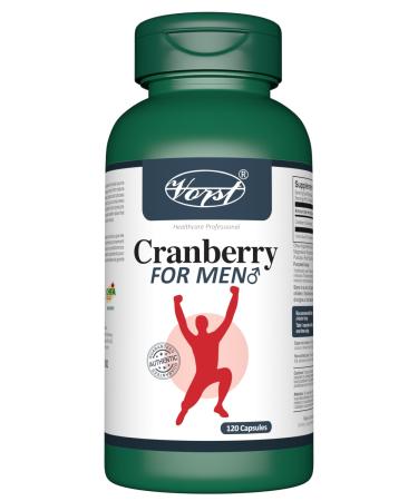VORST Cranberry Supplement for Men 120 Capsules | Powder Pills | 1 Bottle 120 count (Pack of 1)