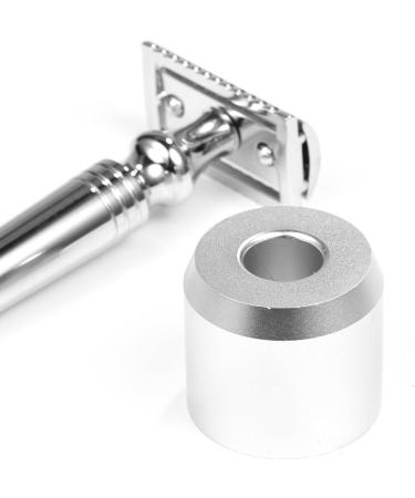Qkiss Round Mustache Shaver Brush Base Razor Shaving Brush Stand Zinc Alloy Holder Stable(01#Silver) - Buy Online on GoSupps.com