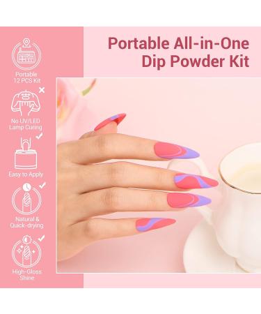 AZUREBEAUTY Spring Dip Powder Nail Starter Kit - 4 Colors Portable Dipping Set - French Nail Art Essential Liquid Manicure - No Lamp Needed - Vitality Girl - Buy Online on GoSupps.com