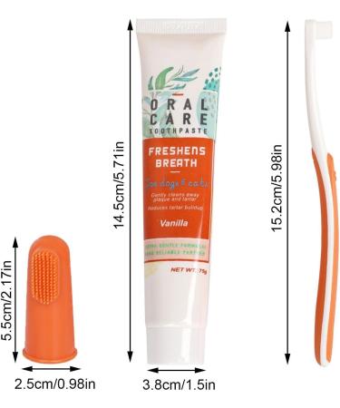 Dog Toothbrush Kit - Care Kit for Dogs - Finger Brush for Dogs Teeth and Toothpaste Pet Oral Teeth and Gum Care Nicything A: Vanilla Flavor - Buy Online on GoSupps.com