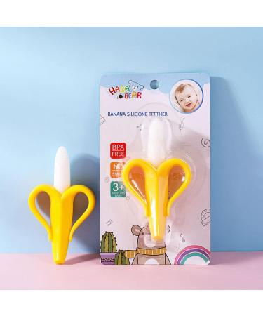 Baby Banana Gum Molar Stick bite Lok Food Silicone Fruit Gum Training Toothbrush - Buy Online on GoSupps.com