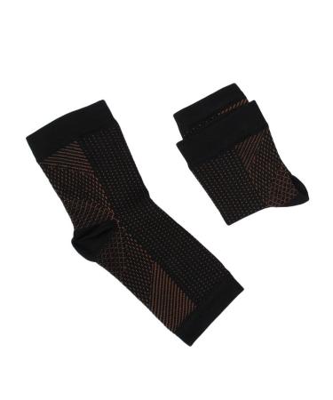 Best Plantar Fasciitis Compression Socks for Men & Women | Foot Sleeves for Pain Relief & Recovery | Black L/XL - Improve Circulation & Support Achilles Heel & Arch - Buy Online on GoSupps.com