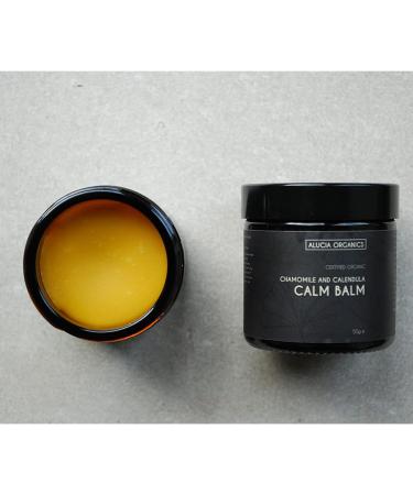 Alucia Organics Certified Organic Chamomile and Calendula Calm Balm 50g | Natural Face and Body Balm for Sensitive Skin | Eczema, Spots, Blemishes | Organic Ingredients - Buy Online on GoSupps.com