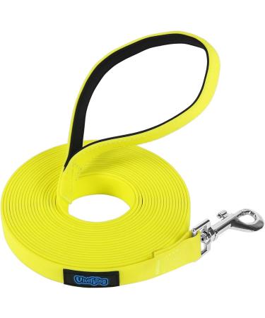 Vivifying 6m Waterproof Tow Line for Dogs - Padded Handle for Recall Training Hiking & Swimming - Ideal for Beach & Lake (Yellow) - Buy Online on GoSupps.com