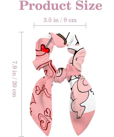 6 Pieces Hair Scrunchies Soft Scarves Scrunchies Elastic Hair Bands Bow Hair Ties Rabbit Ears Scrunchy Ponytail Holder Hair Accessories for Women Girls Pink Flamingo Pattern Multi-colored 15 - Buy Online on GoSupps.com