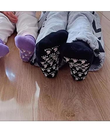 2 Pairs Moisturizing Gel Socks | Vitamin & Oil Infused Spa Foot Care | Black & Purple for Women - Buy Online on GoSupps.com