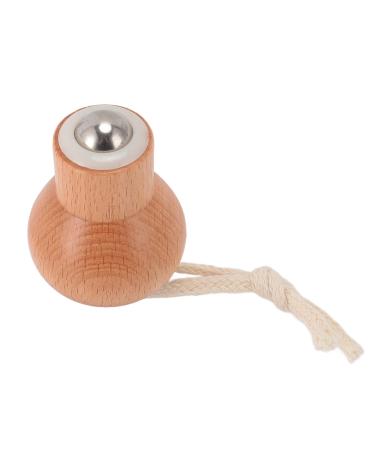 Facial massage roller ball for skin elasticity and wrinkle reduction beech wood bowl lanyard design cold and hot application
