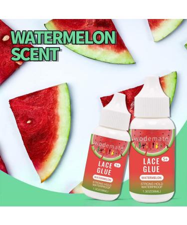 Lace Wig Glue|Adhesive Strong Hold Invisible Bonding|Hair Glue for Wigs Waterproof Latex-Free|Oil-Resistant Glue for Lace Front Wig Poly Hairpieces Toupee and Cosmetic Hair Systems1.3OZ watermelon - Buy Online on GoSupps.com