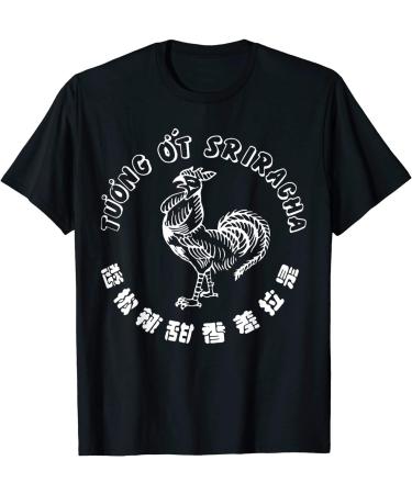 BINA STORE Sriracha Hot Chili-Sauce Sriracha Hot Chili-Sauce T-Shirt T040421 Black