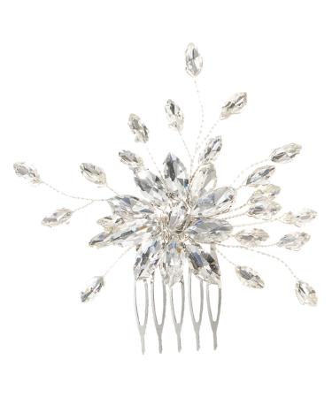 Angoily Hair Comb Wedding Headband Bridal Headband Diamond Headpiece Diamond Headband Wedding Hair Comb Headband Prom Headpiece Accessories Bride European and American Alloy